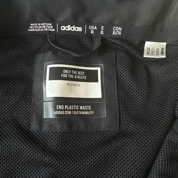 Adidas Men Black Miami Hurricanes NCAA Strategy Short Sleeve Half-Zip Jacket XL - Picture 6 of 10